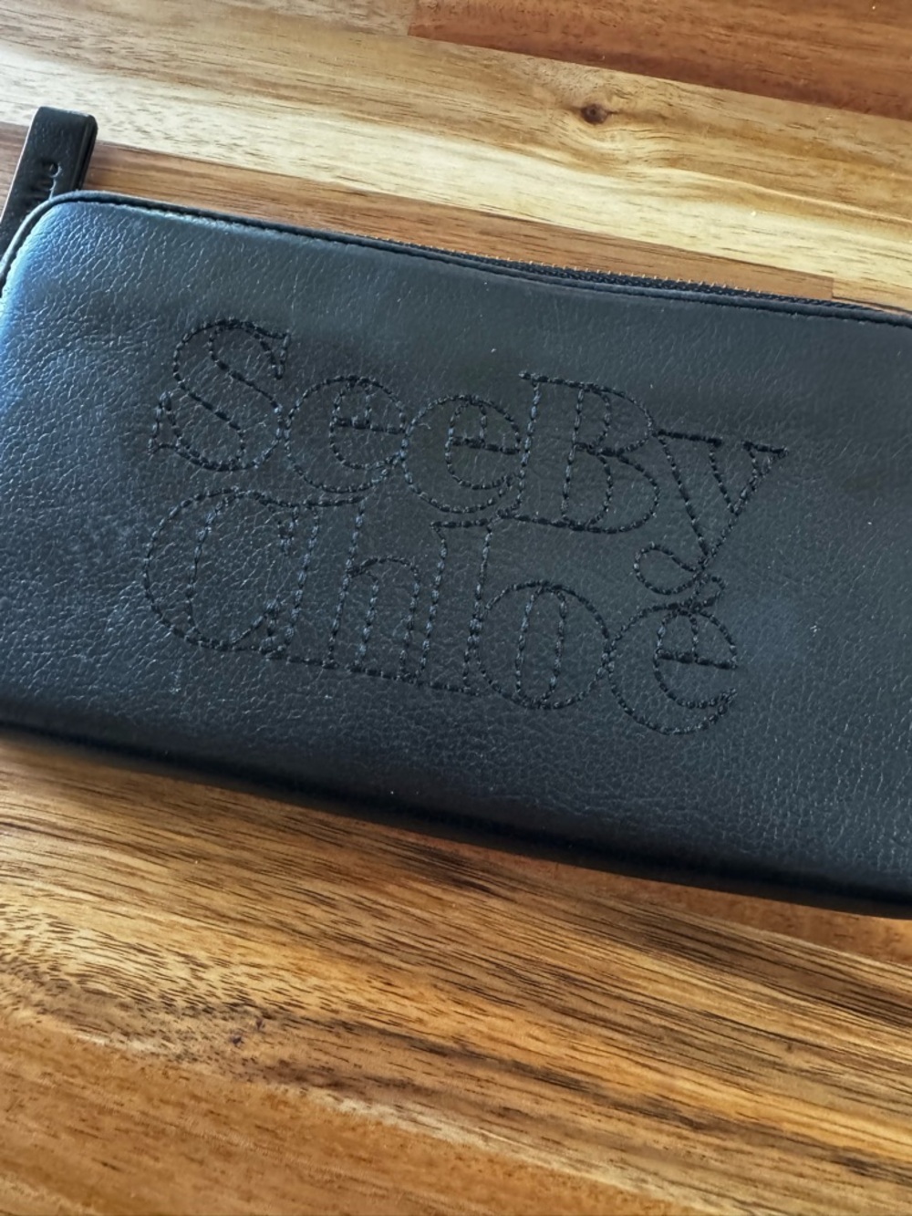 Chloe Black Genuine Leather Wallet